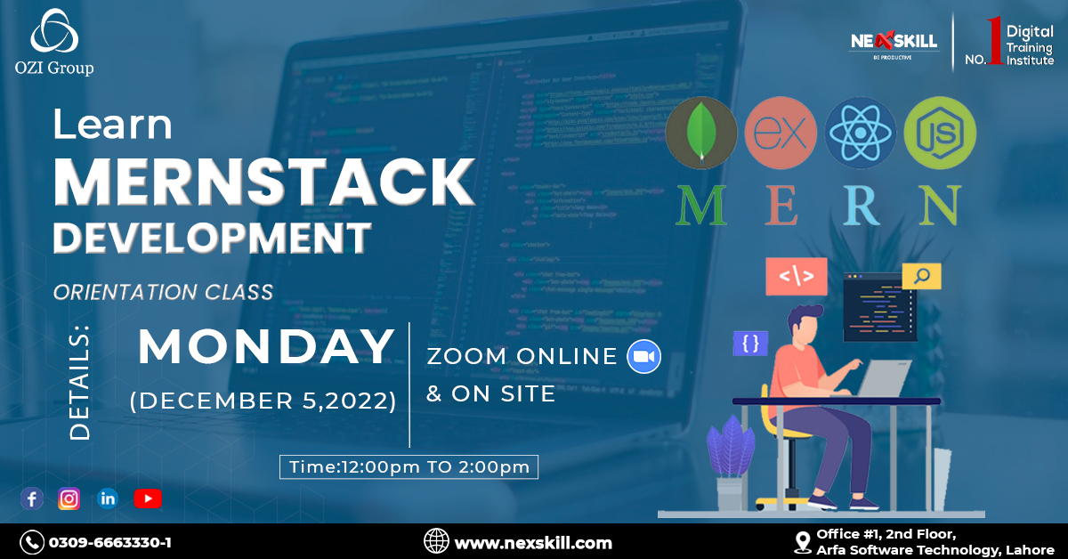 Mernstack Development Course in lahore by nexskill